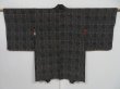 Photo1: 0727i05z520 Vintage Japanese Kimono Silk HAORI Black Bat (1)