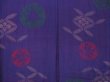 Photo5: 0913T04z560 Vintage Japanese Kimono Silk KOMON Purple-Blue Shippo (5)