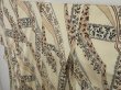 Photo2: 0622i01z850 Vintage Japanese Kimono Silk KOMON Off-white Plants (2)