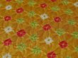 Photo3: 1Y02z60 Japanese Kimono Silk  FABRIC Yellow-Orange Shibori dyeing 40.2" (3)