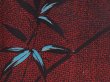 Photo3: 1418i07z710 Antique Japanese Kimono Silk HAORI Red Bamboo grass (3)