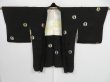 Photo6: 0901i05z620 Japanese Kimono Silk HAORI Black Camellia (6)