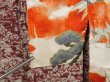 Photo9: 0918i10z410 Vintage Japanese Kimono Silk HAORI Wine red Scenery (9)