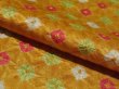 Photo4: 1Y01z60 Japanese Kimono Silk  FABRIC Yellow-Orange Shibori dyeing 40.2" (4)