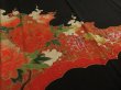 Photo3: 1T03z110 Vintage Japanese Kimono Silk  FABRIC Black Peony 46.5" (3)