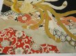 Photo5: 3E02z120 Vintage Japanese Kimono Silk  FABRIC Black Phoenix 46.5" (5)