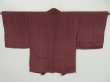 Photo2: 0715i05z430 Vintage Japanese Kimono Silk HAORI Rosy brown (2)