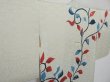 Photo2: 0113N05z590 Vintage Japanese Kimono Silk HAORI Mint-white Plant (2)