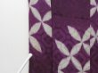 Photo8: 1328T01z530 Antique Japanese Kimono Silk KOMON Dark purple Shippo (8)