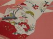 Photo6: 0728T05z730 Vintage Japanese Kimono Silk KOMON Pink Flowers (6)