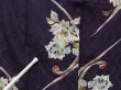 Photo8: 1112T07z560 Vintage Japanese Kimono Silk KOMON Dark purple Rose (8)