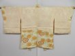 Photo6: 0901i02z540 Japanese Kimono Silk HAORI Off-white Rose (6)