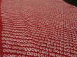 Photo2: 4L05z40 Japanese Kimono Silk  FABRIC Red Shibori dyeing 48" (2)