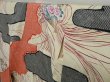 Photo2: 0824i08z1190 Vintage Japanese Kimono Silk FURISODE Off-white Folding fan (2)