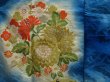 Photo8: 1208i04z1090 Vintage Japanese Kimono Rinzu Silk FURISODE Blue Flowers (8)