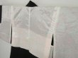 Photo9: 0813i07z520 Japanese Kimono Silk HAORI Black Letter box (9)