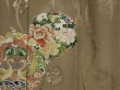 Photo7: 0621N04z720 Vintage Japanese Kimono Silk KO-FURISODE Olive-Gray Bird (7)