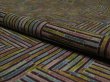 Photo4: 3K06z70 Vintage Japanese Kimono Silk  FABRIC Purplish brown Bamboo 55.9" (4)