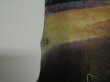 Photo9: 1F02z160 Japanese Kimono Silk Artist work FABRIC Black Scenery 51.2" (9)