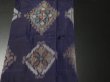 Photo3: 3F10z20 Vintage Japanese Kimono Silk MEISEN FABRIC Dark purple   37" (3)