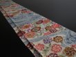 Photo1: 3Q08z50 Japanese Kimono Crepe Silk  FABRIC Off-white Flowers, Stream 55.9" (1)