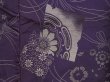 Photo6: 1019i06z780 Vintage Japanese Kimono Silk OMESHI KOMON Dark purple Flowers (6)