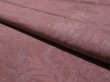 Photo4: 1U04z70 Japanese Kimono Silk  FABRIC Rosy brown Plants 51.2" (4)