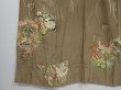 Photo5: 0621N04z720 Vintage Japanese Kimono Silk KO-FURISODE Olive-Gray Bird (5)