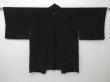 Photo2: 1615i01z610 Vintage Japanese Kimono Silk HAORI Black Sparrow (2)