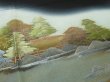 Photo2: 2T02z70 Japanese Kimono Silk Embroidery FABRIC Black Garden 48" (2)