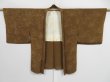 Photo5: 0823i03z610 Japanese Kimono Silk HAORI Ochre brown Plants (5)