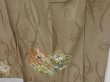 Photo4: 0621N04z720 Vintage Japanese Kimono Silk KO-FURISODE Olive-Gray Bird (4)