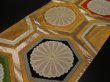 Photo4: 1A01z460 Vintage Japanese Kimono Silk OBI FABRIC Gold Chrysanthemum 99.2" (4)