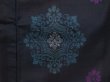 Photo6: 0909i05z550 Vintage Japanese Kimono Silk TSUMUGI Black-Dark purple (6)