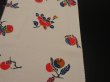 Photo3: 3F07z40 Japanese Kimono Crepe Silk  FABRIC Off-white Bingata 59.8" (3)