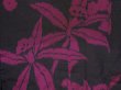 Photo5: 1328T03z470 Vintage Japanese Kimono Silk HAORI Black-Purple Cattleya (5)