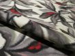 Photo4: 2B06z40 Vintage Japanese Kimono Silk MEISEN FABRIC Off-white Peony bud 46.5" (4)