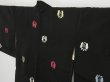 Photo2: 0901i05z620 Japanese Kimono Silk HAORI Black Camellia (2)