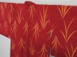 Photo3: 0703i08z600 Vintage Japanese Kimono Silk HAORI Dark red Grass (3)