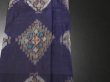 Photo4: 3F10z20 Vintage Japanese Kimono Silk MEISEN FABRIC Dark purple   37" (4)