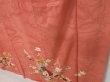 Photo4: 0608N03z570 Vintage Japanese Kimono Silk TSUKESAGE Coral pink Chrysanthemum (4)