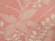 Photo4: 0825i09z530 Vintage Japanese Kimono Silk HAORI Pink Plants (4)