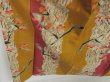 Photo3: 0805i08z750 Vintage Japanese Kimono Silk MEISEN KOMON Yellow ochre Plum branch (3)