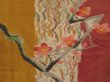 Photo6: 0805i08z750 Vintage Japanese Kimono Silk MEISEN KOMON Yellow ochre Plum branch (6)