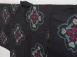 Photo3: 0910i04z480 Vintage Japanese Kimono Silk MEISEN HAORI Black-Purple Flower (3)