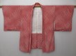 Photo7: 0802T09z530 Vintage Japanese Kimono Silk HAORI Pink (7)