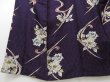 Photo4: 1112T07z560 Vintage Japanese Kimono Silk KOMON Dark purple Rose (4)