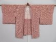 Photo6: 1208i03z600 Vintage Japanese Kimono Silk HAORI Light pink Ivy (6)