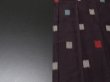 Photo4: 2W09z30 Vintage Japanese Kimono Silk MEISEN FABRIC Dark grape   72.4" (4)