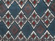 Photo6: 1026T09z600 Vintage Japanese Kimono Silk KOMON Dark blue Black (6)